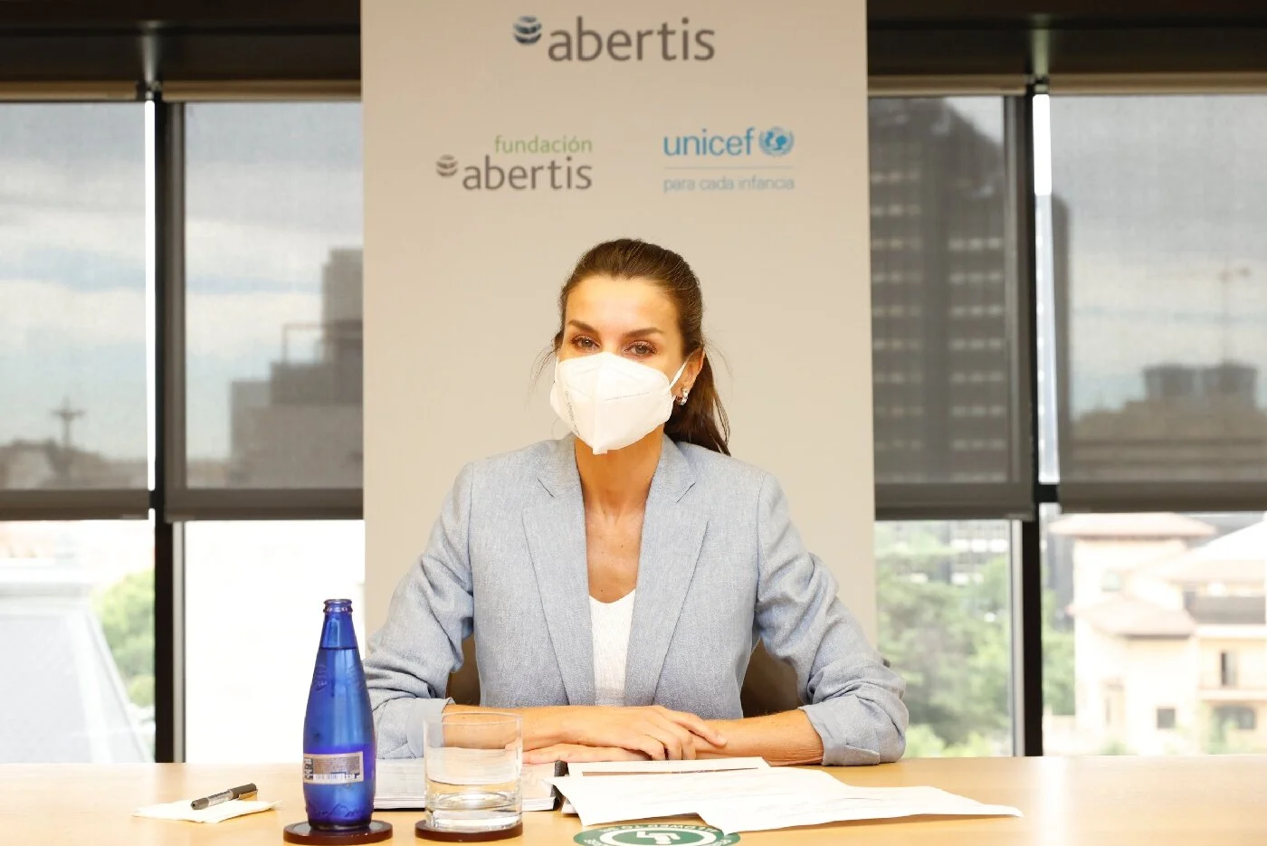 Queen Letizia attends working meeting with Abertis Foundation and UNICEF 