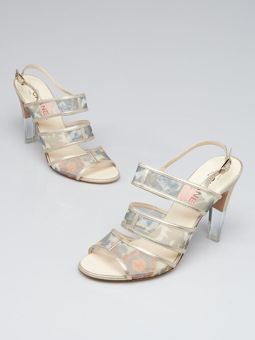 chanel flat slingback sandals