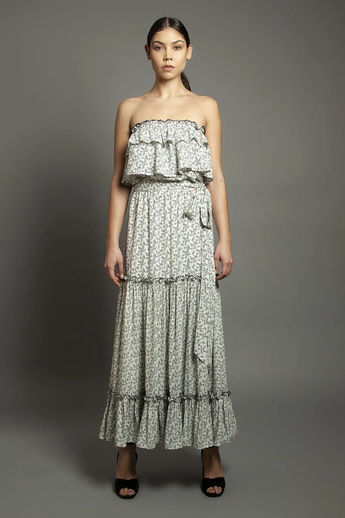 Fresha London Melissa Maxi Dress in Summer Leaves