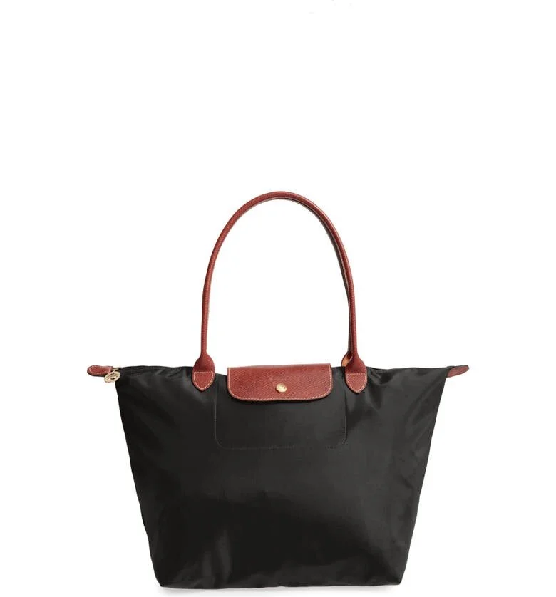 Longchamp Le Pliage Large Top Handle Bag in Black