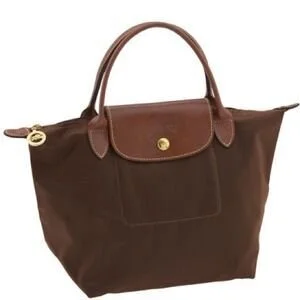 Longchamp Le Pliage Small Top Handle Bag in Brown