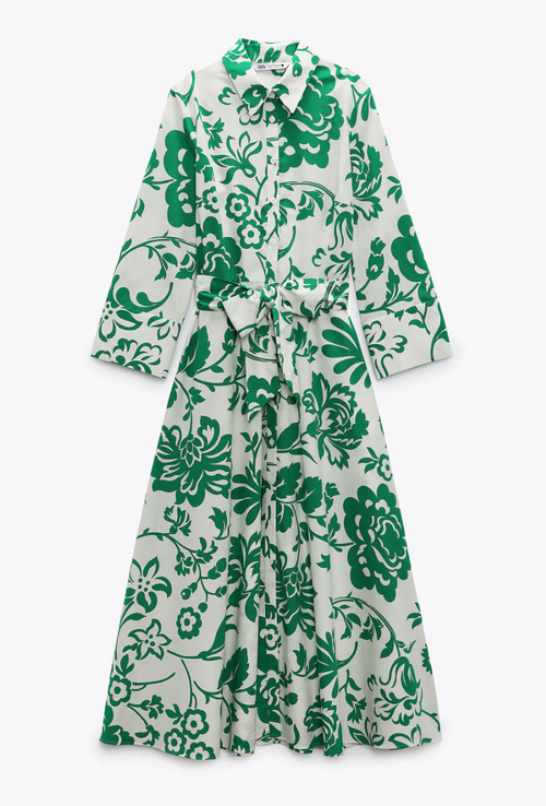 Zara Printed Poplin Dress UFO No More