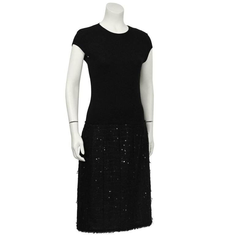 Chanel Black Knit Sequin Dress — UFO No More