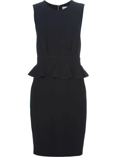 Emilio Pucci Sleeveless Stretch Peplum Dress in Black
