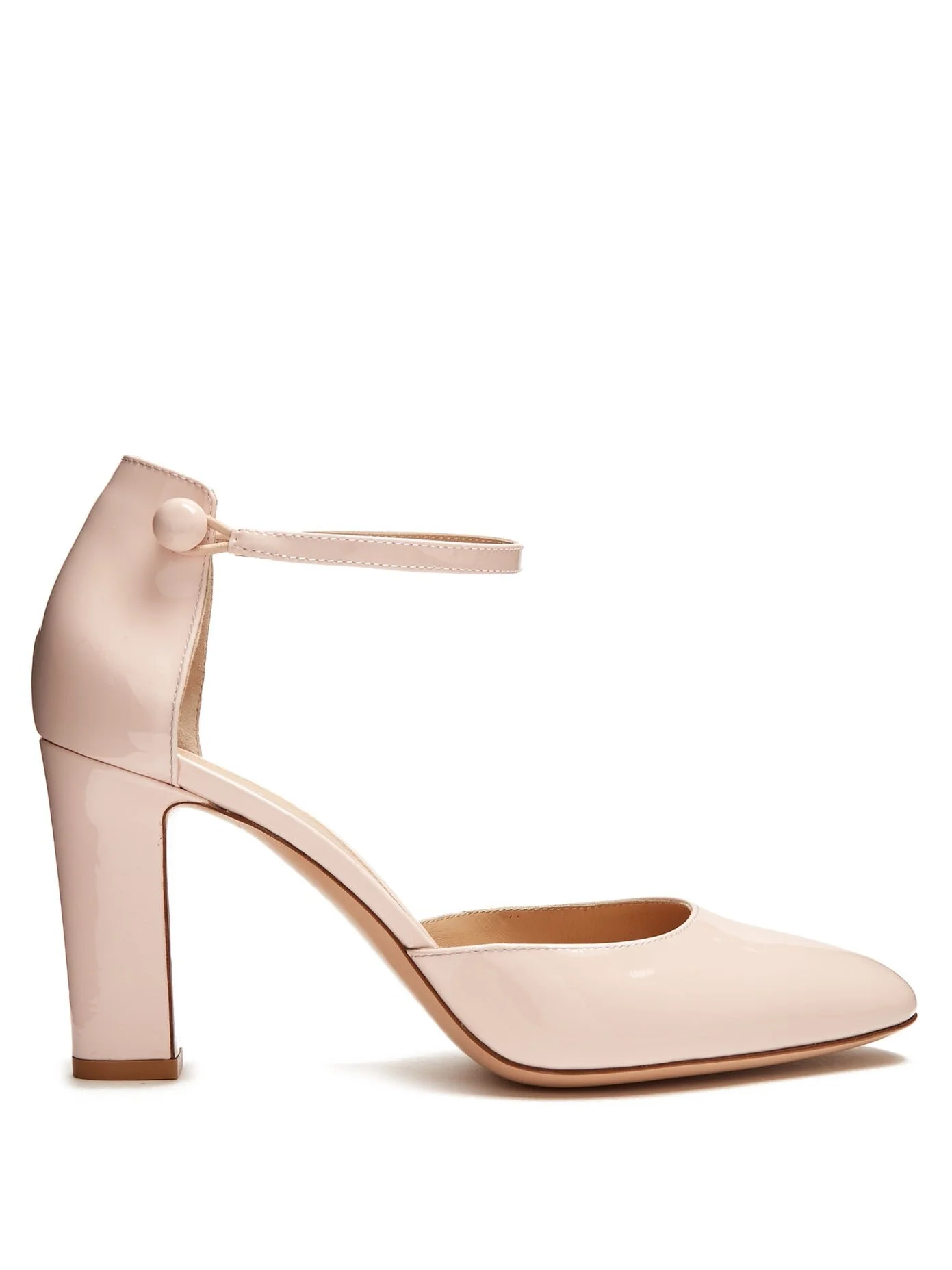 Gianvito Rossi 54 Pumps in Neutral Patent Leather