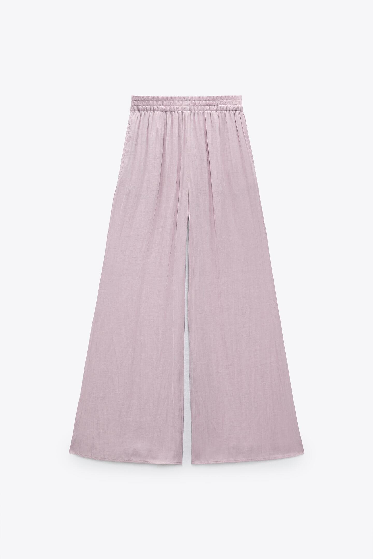 Ganni Tee and Zara Lilac Suit Pants