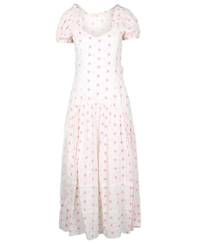 LoveShackFancy Jeanette Dress in Pebble Pink