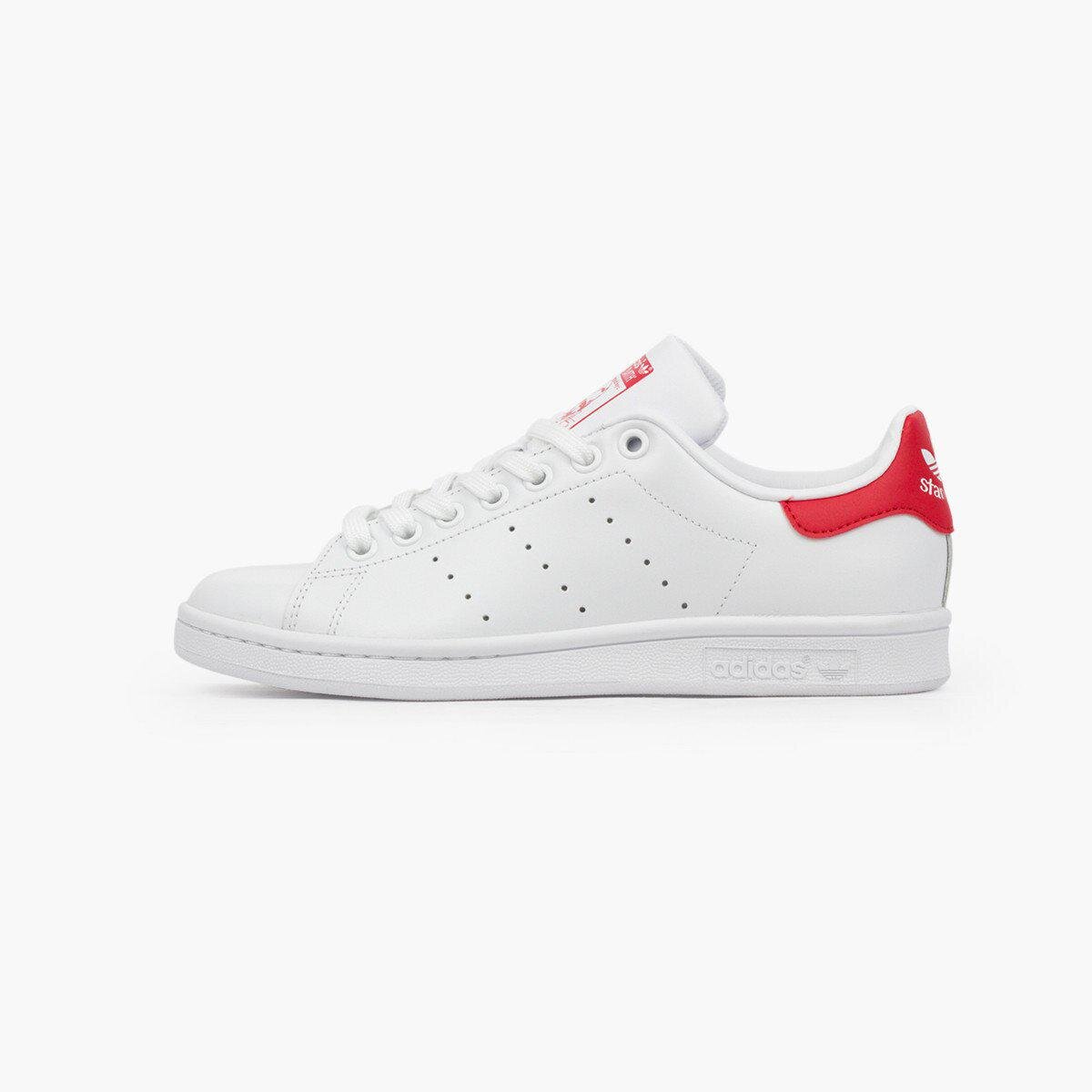 Adidas Stan Smith Shoes in White:Red.jpg