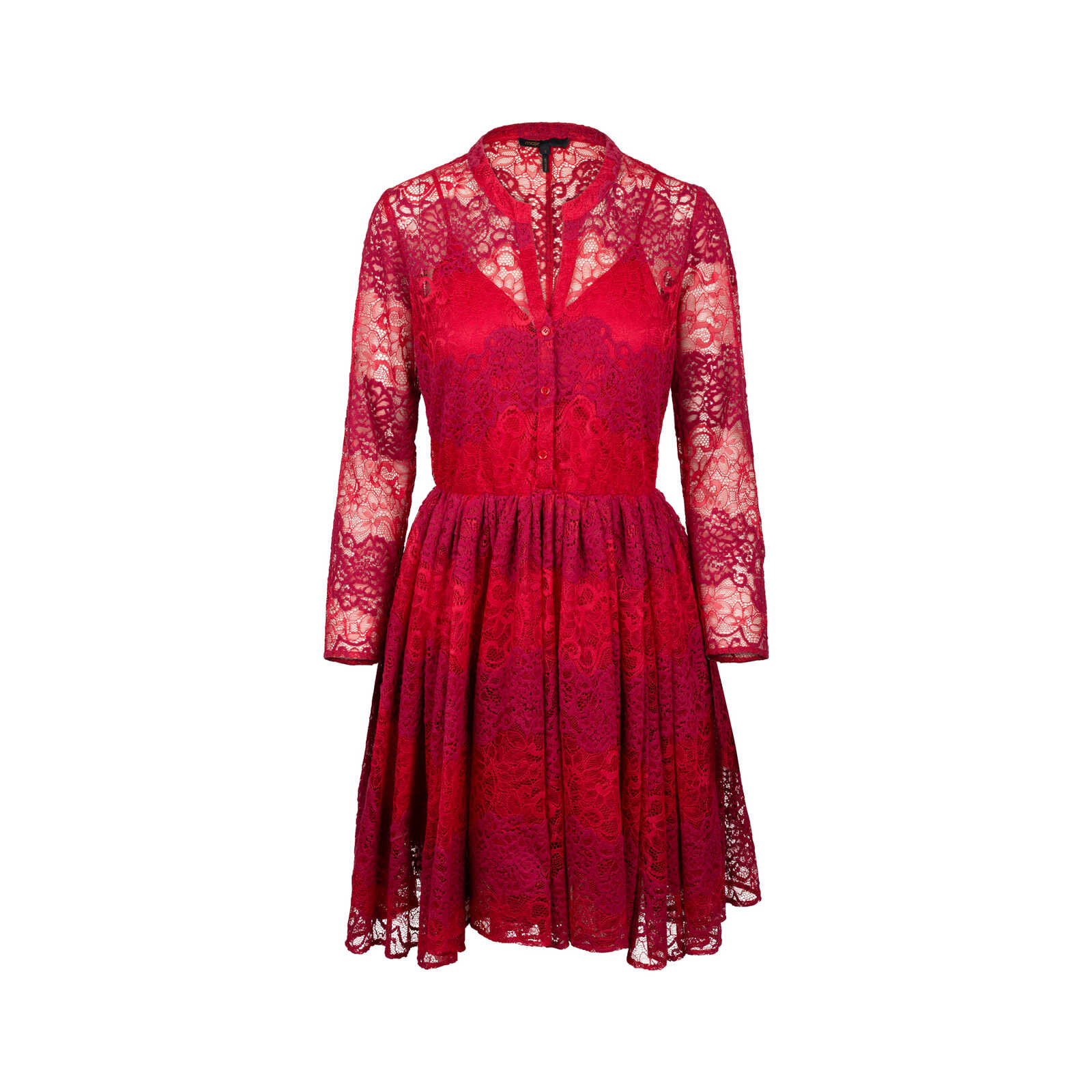 Maje Rayela Lace Dress in Red.jpg