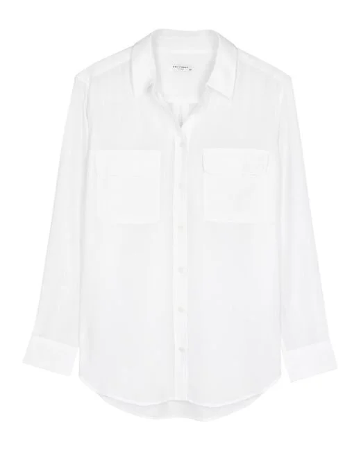 Equipment Slim Signature Blouse in White.jpg