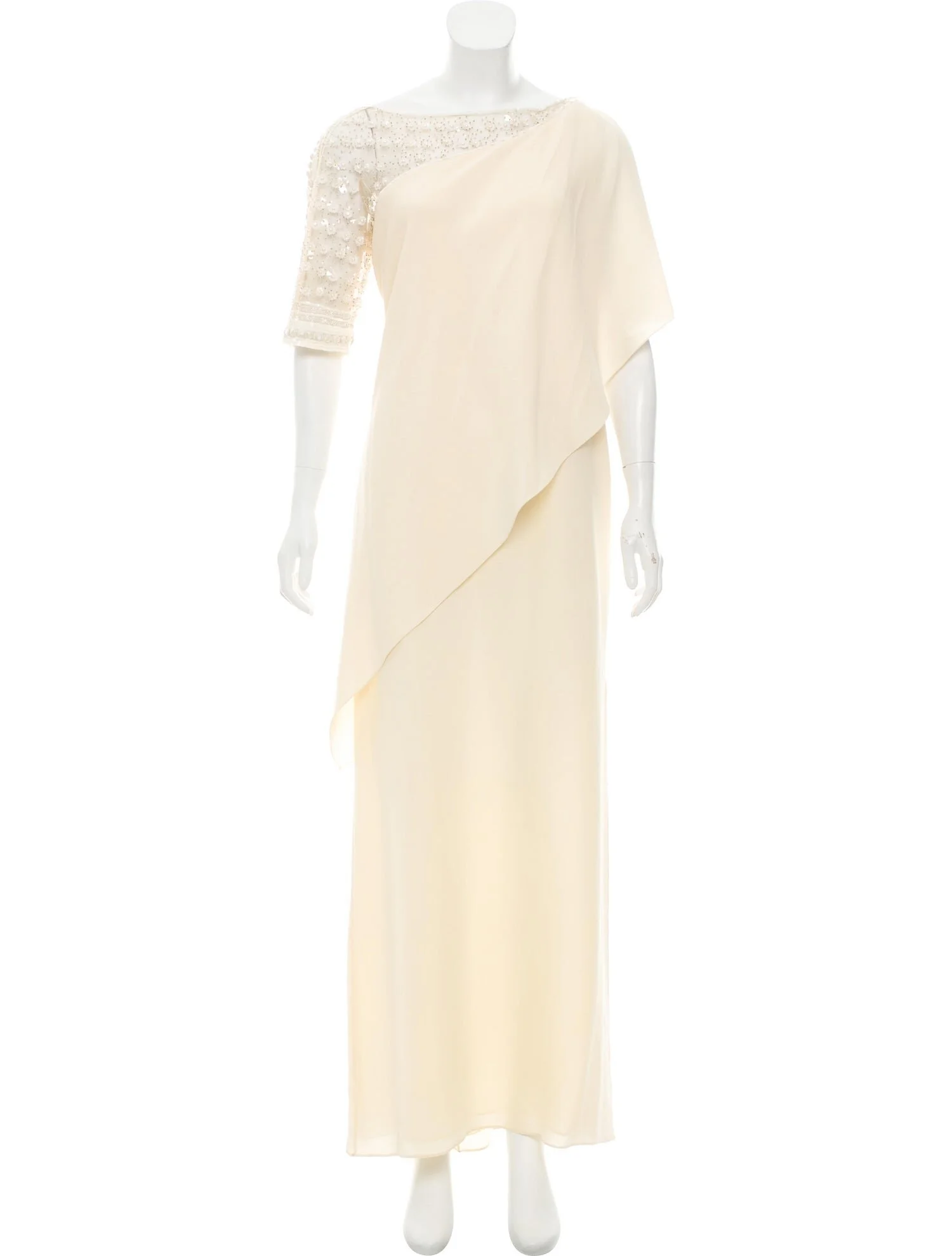 Valentino Resort 2008 Embellished Evening Gown in Cream
