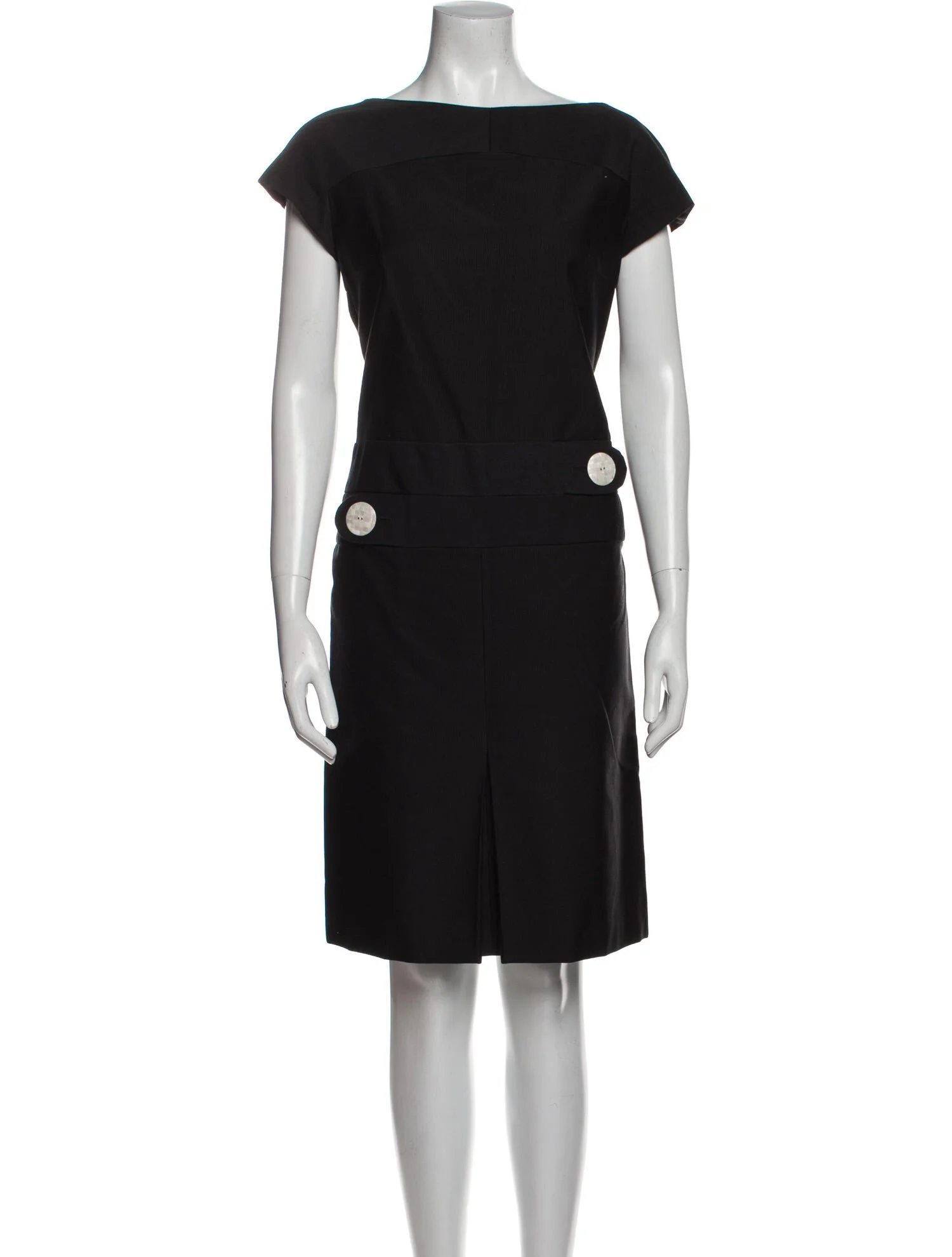 Valentino Buttons Detail Vintage Dress in White