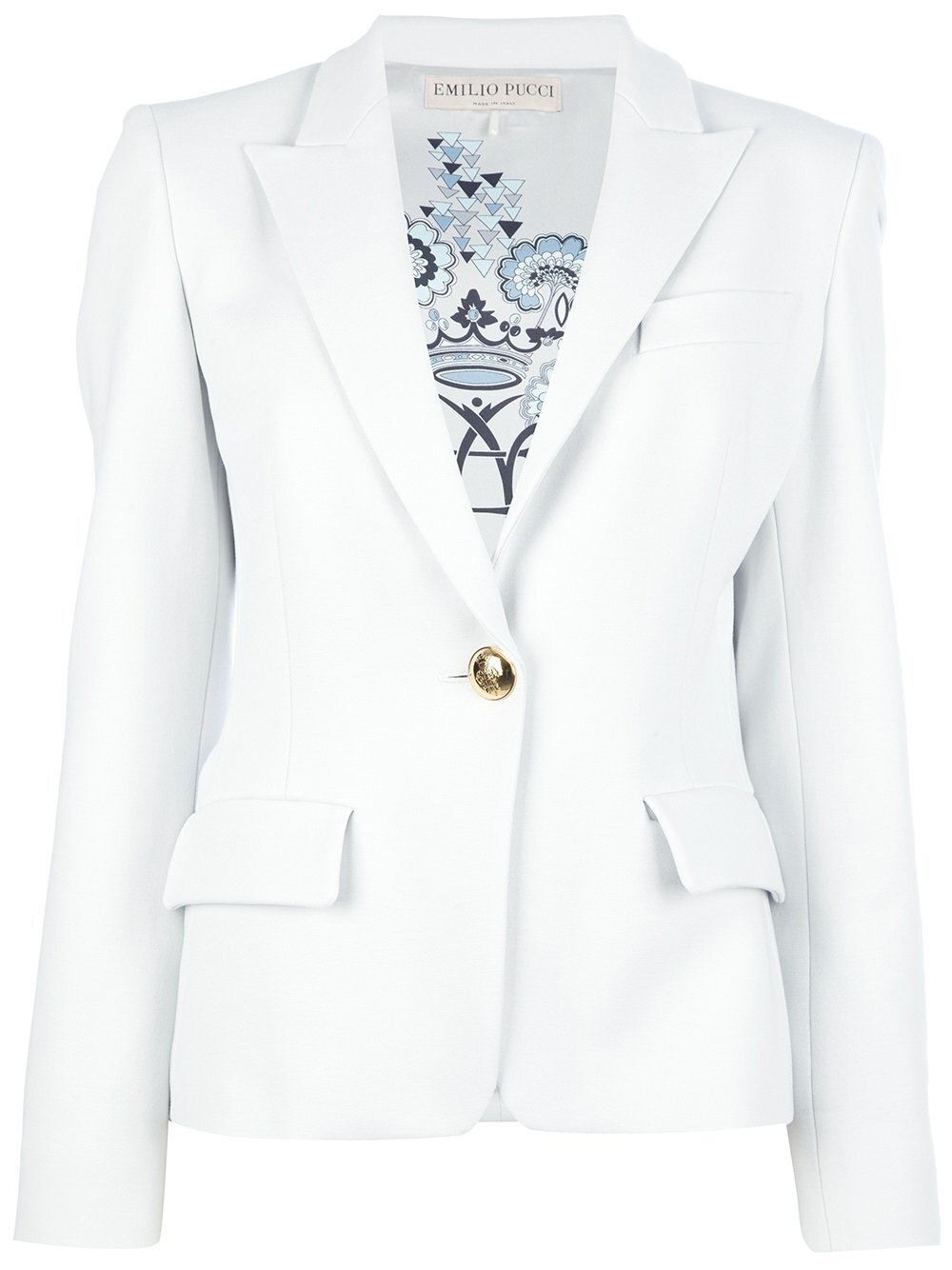 Emilio Pucci Buttoned Blazer in White