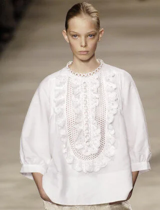 Chloé Spring 2006 Eyelet Ruffle Top 
