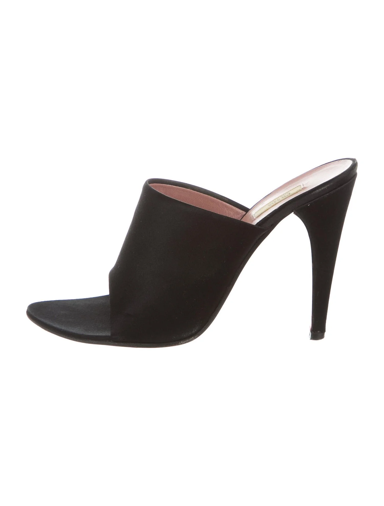 Prada Satin Slide Sandals in Black