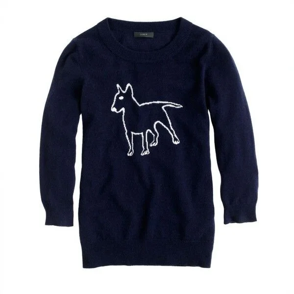 J.Crew x Hugo Guinness Cashmere Terrier Sweater