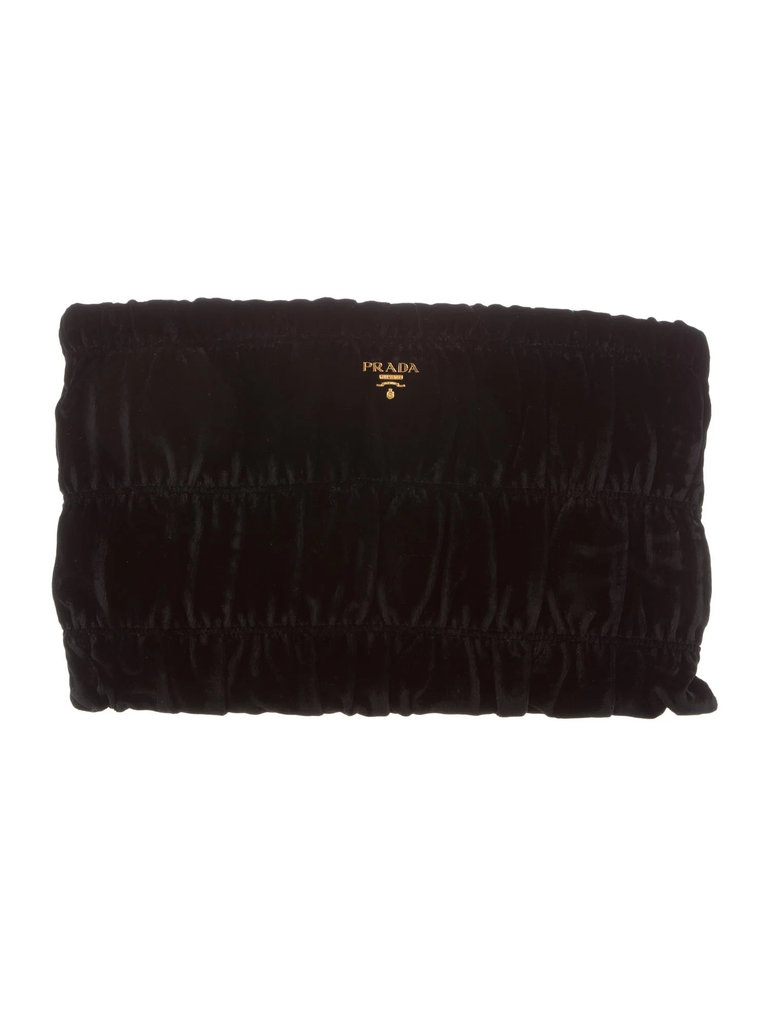 Prada Velvet Matelassé Clutch in Purple