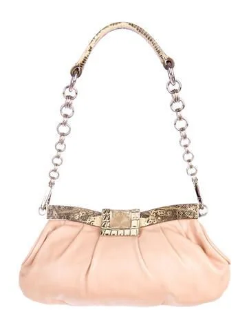 Prada Python Skin Frame Small Bag in Pink Leather