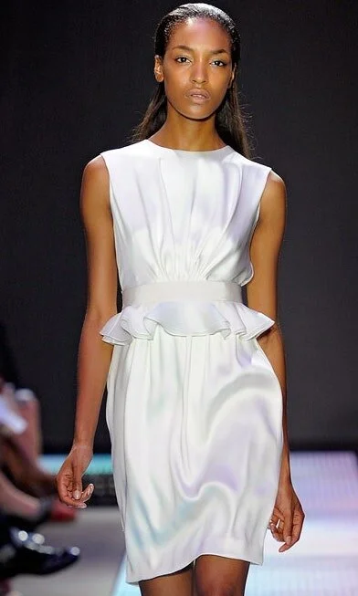 Giambattista Valli Sleeveless Silk Column Gown in Ice Blue