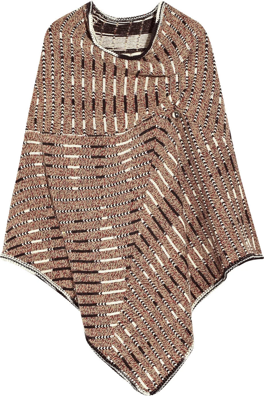 Missoni Cristallo Mohair and Wool-Blend Poncho in Camel