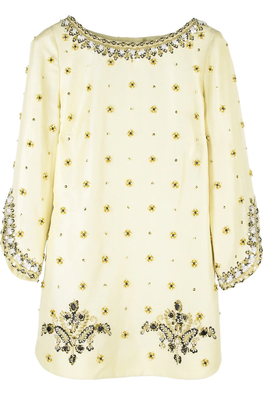 Tibi Maya Beaded Tunic in Navy