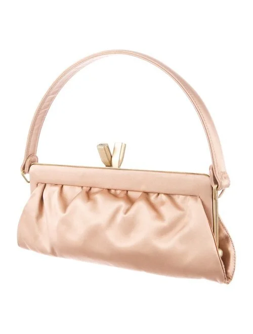 Chloé Satin Clutch Bag in Yellow