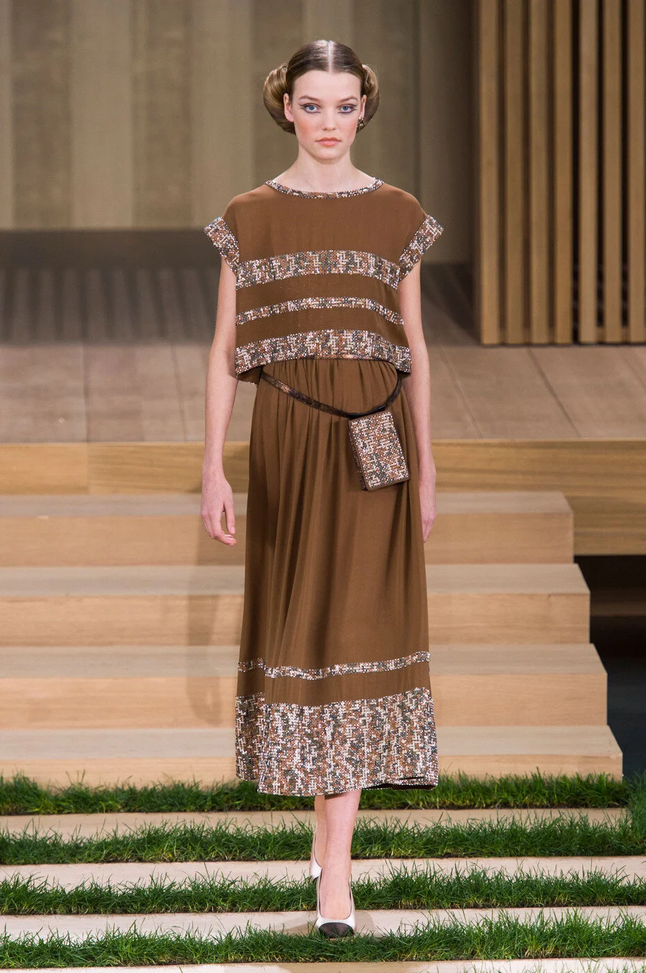 Chanel HC Embroidered Embroidered Midi Dress