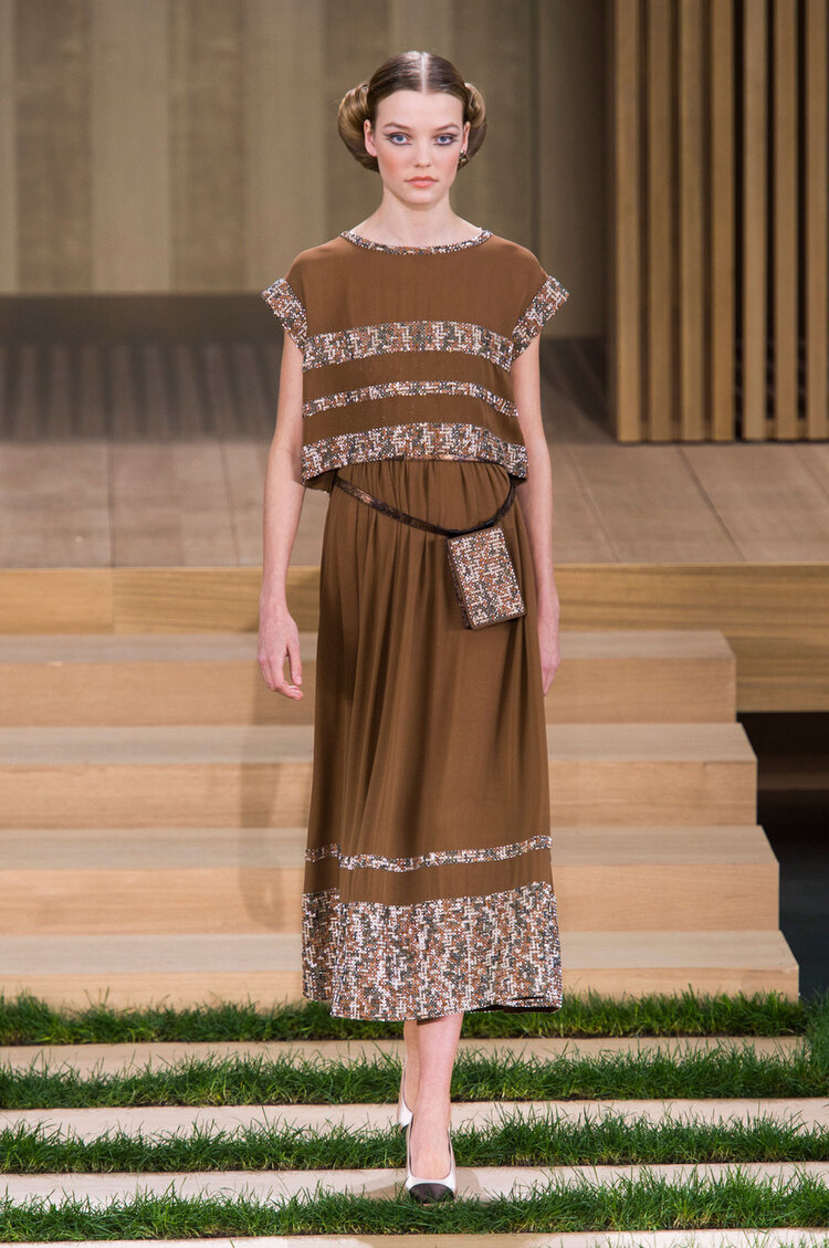 Chanel HC Tiered Pleated Embroidered Dress — UFO No More