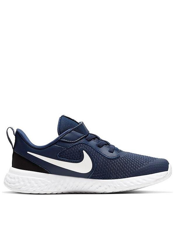 Nike Kids Revolution 5 FlyEase Shoes in Navy:White.jpg