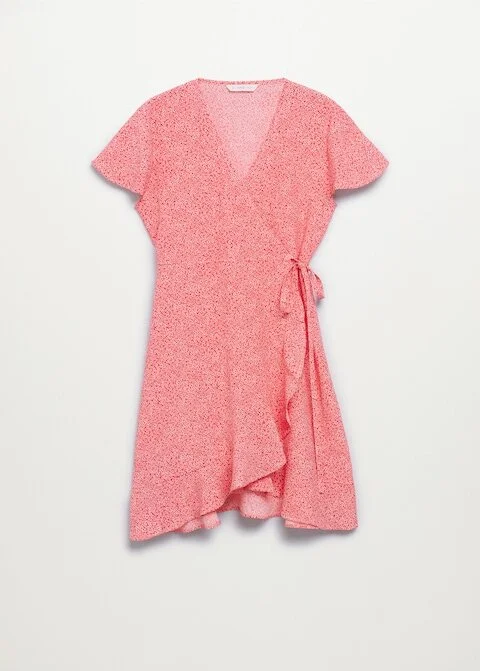 Mango Floral Print Dress in Strawberry