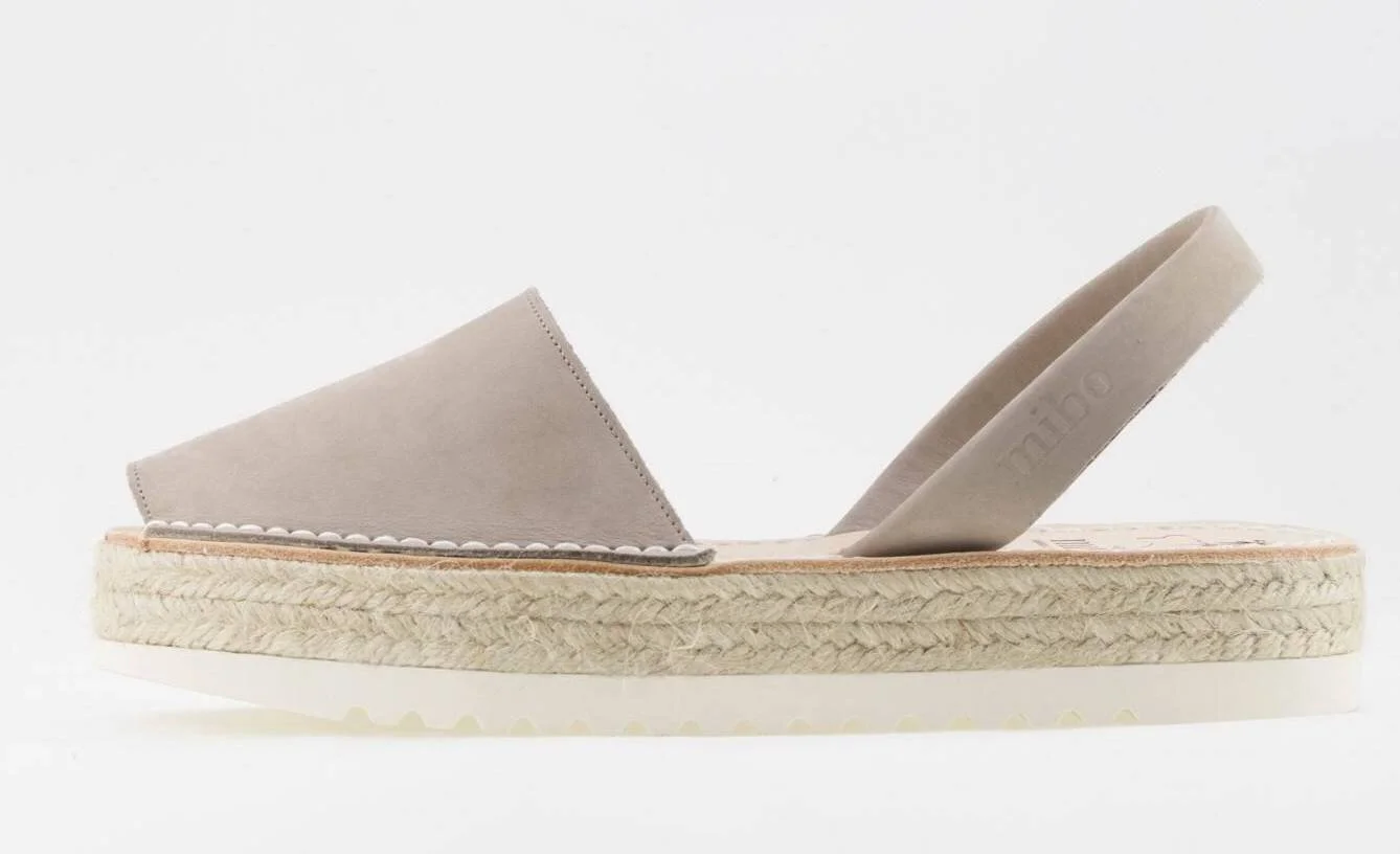 Mibo Flatform Avarca in Nobuck