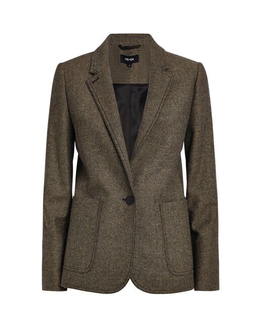 meem-designer-brown-Single-breasted-Herringbone-Blazer.jpeg