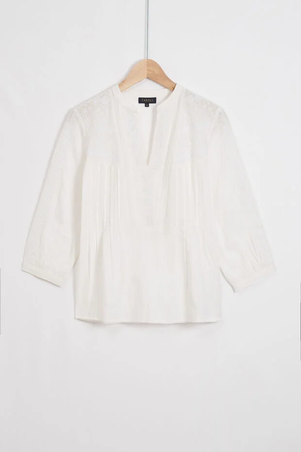 Caroll Alvy Blouse in White