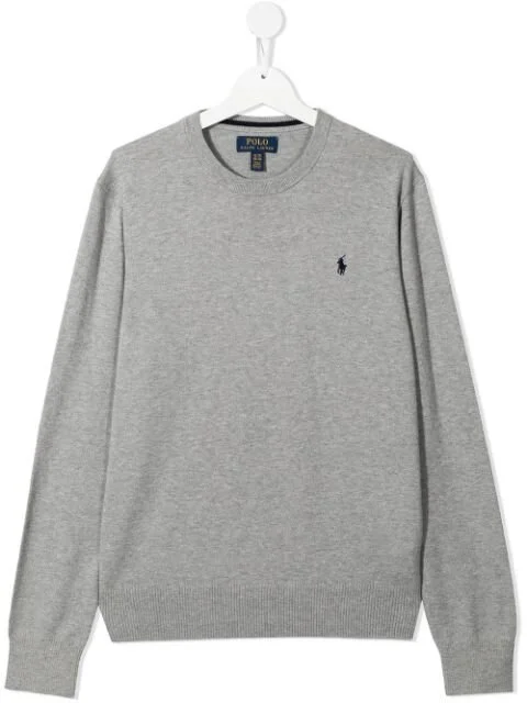 Ralph Lauren Kids Polo Pony Cotton Jumper in Grey