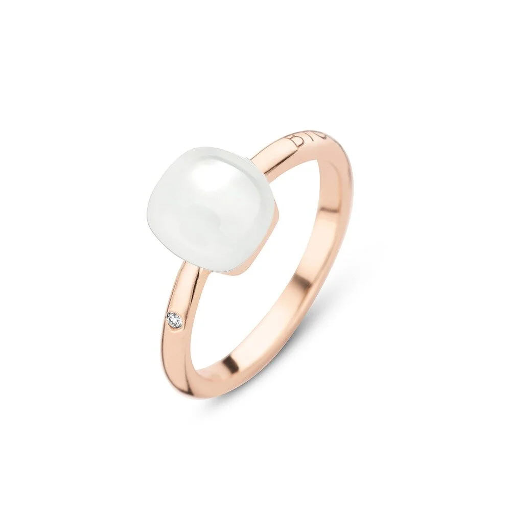 Bigli Jewels Mini Sweety Ring in Milky Quartz Pure White