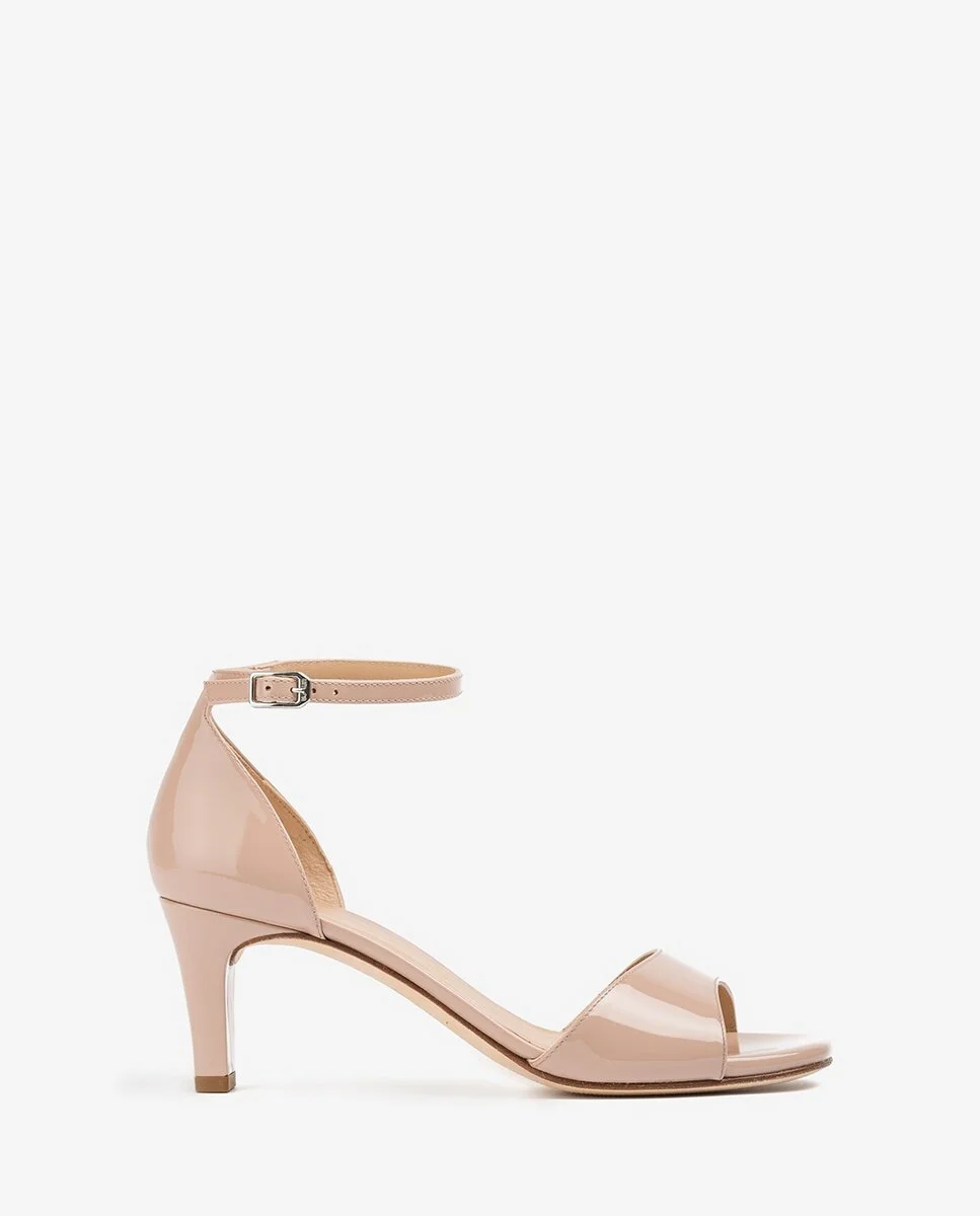 Unisa Midas Sandals in Nude Patent Leather
