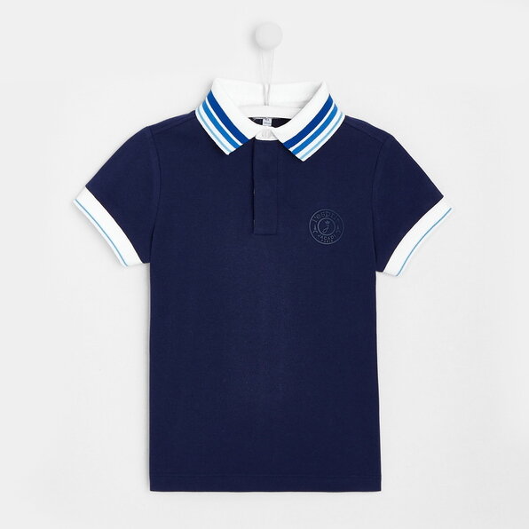 Jacadi Boy Solid Polo Shirt in Navy Blue — UFO No More