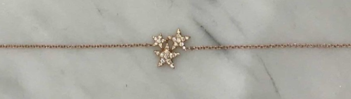 Ebba Brahe Three Star Bracelet in Gold