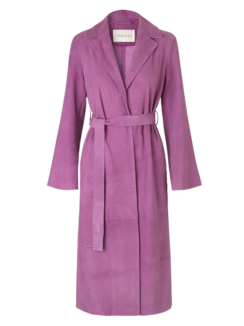 Stine Goya Luisa Suede Coat in Orchid Pink — UFO No More