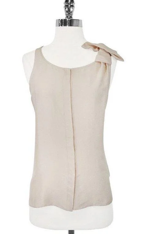 Giorgio Armani Bow Detail Sleeveless Top in White