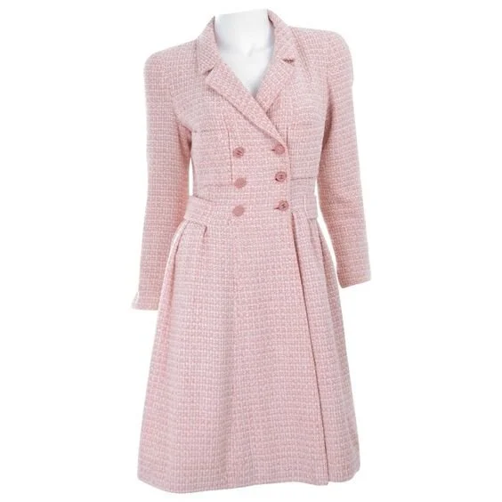 Chanel Spring 1996 Tweed Coat in Pink