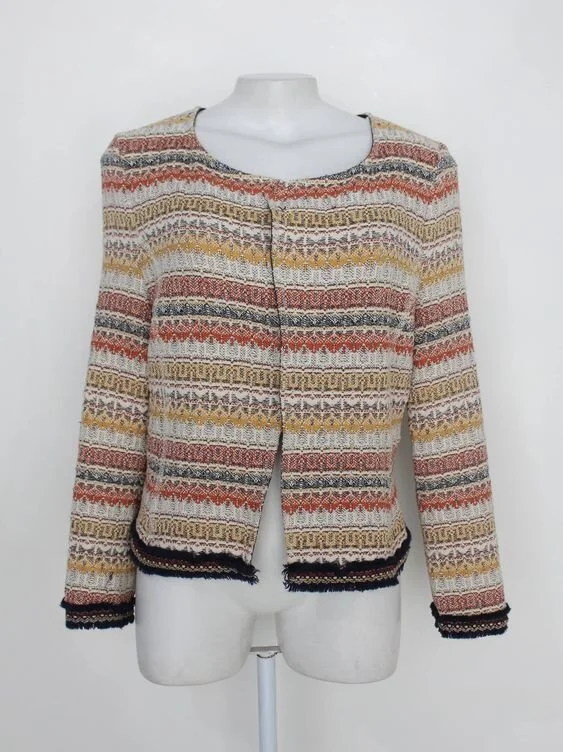 Zara Striped Jacquard Jacket