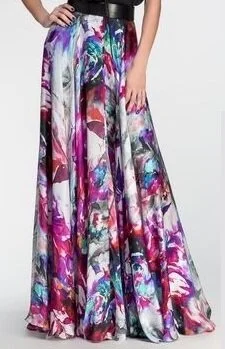 Plein Sud Multicolor Printed Maxi Skirt