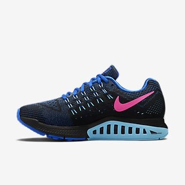 their wire Induce Nike Air Zoom Structure 18 Running Shoes in Black/Blue/Pink — UFO No More