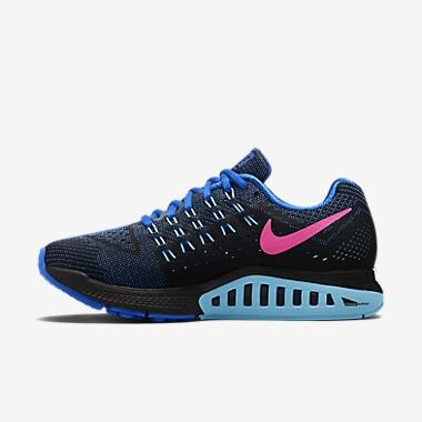 Nike Air Zoom Structure 18 Running Shoes in Black/Blue/Pink — No More