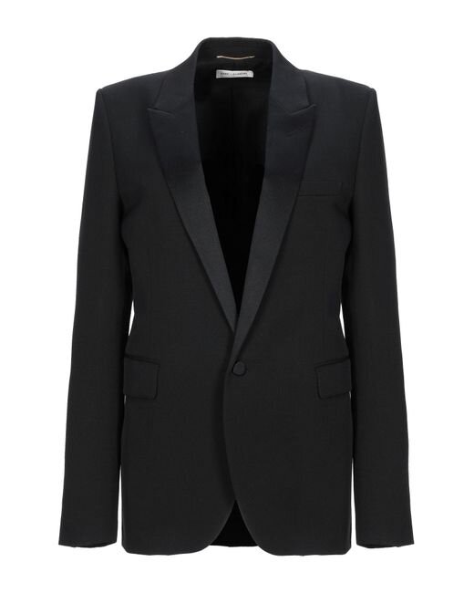 Saint Laurent Tailored Single-Breasted Blazer in Black.jpg