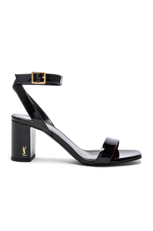 Saint Laurent Loulou Sandals in Black Patent Leather UFO No More