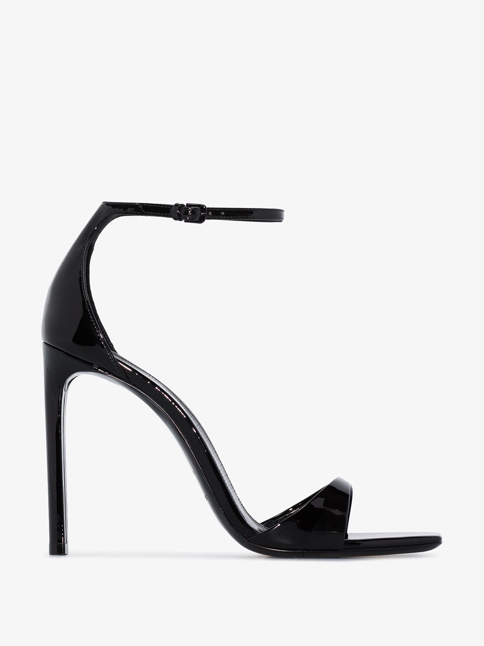 support Shilling Almighty Saint Laurent Bea Sandals in Black Patent Leather — UFO No More