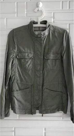 Mango Utility Jacket in Army Green