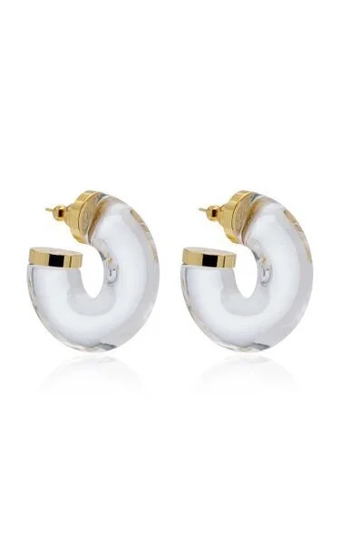 Cult Gaia Oda Transparent Acrylic Hoop Earrings